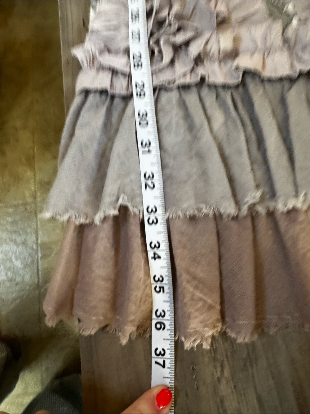 Ryu Dusty Mauve Lace Tiered Midi Dress - Picture 6 of 8